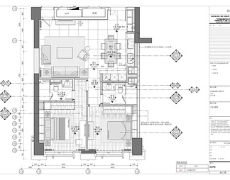 95㎡两居室度假房CAD施工图 家装 私宅 大平层