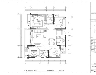 100㎡样板间CAD施工图