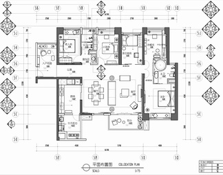 180㎡大平层CAD施工图+效果图+方案文本 家装 私宅 豪宅 大宅