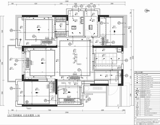 125㎡样板间CAD施工图 样板房 家装 私宅 平层