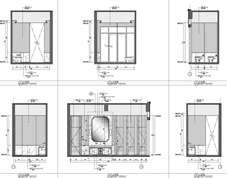 1800㎡销售中心CAD施工图 售楼处 销售处