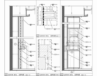 标准层电梯厅CAD施工图 公区 电梯厅