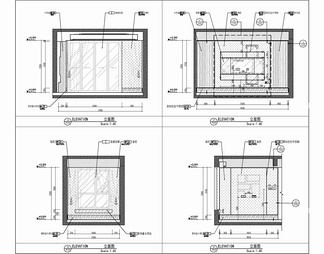 158㎡家装样板房CAD施工图 私宅 豪宅 大平层