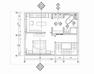 别墅样板间CAD施工图+效果图 私宅 豪宅 家装 跃层 大宅 复式 样板房 别墅