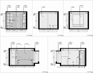 110㎡三居室家装样板房CAD施工图  私宅 平层 家装 样板房