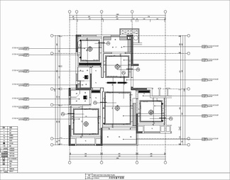 110㎡三居室家装样板房CAD施工图  私宅 平层 家装 样板房