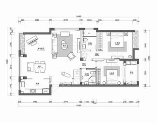 230㎡家装跃层CAD施工图 私宅 豪宅 家装 跃层 大宅 复式 样板房 洋房