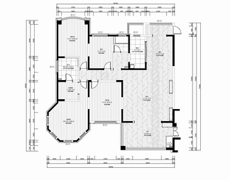 215㎡家装大平层CAD平立面施工图+实景照 私宅 家装 平层 四居室 大宅