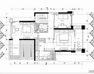 180㎡两层家装洋房CAD施工图  私宅 豪宅 家装 复式 洋房 样板房