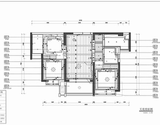90㎡家装样板房CAD施工图 私宅 平层 家装 样板房