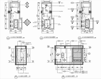 四层叠拼别墅CAD施工图 私宅 豪宅 家装 复式 洋房 样板房 大宅 别墅