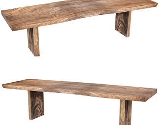 复古窄边木桌