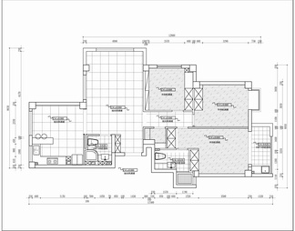 黑白调家装三居室CAD施工图+实景照 私宅 平层 家装 大宅 样板房