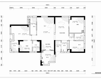 135㎡三居室家装CAD施工图+实景照 私宅 平层 家装 大宅 样板房