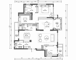 165㎡家装大平层CAD施工图+实景照 私宅 豪宅 平层 家装 大宅 样板房