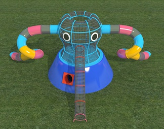 无动力儿童玩具游乐设备滑梯组合、章鱼滑梯
