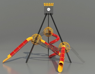 儿童无动力游乐设备滑梯组合、时空穿梭