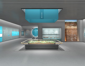 博物馆 数字沙盘 文物展示柜 互动触摸屏 文物