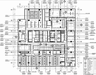 2000㎡办公室CAD施工图+材料表 办公空间 办公区 办公楼