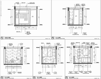 135㎡四居室样板房CAD施工图+物料表 家装 大平层 私宅 样板房 四居室