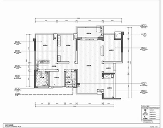 135㎡四居室样板房CAD施工图+物料表 家装 大平层 私宅 样板房 四居室