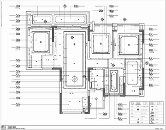 145㎡样板房CAD施工图+物料表 家装 大平层 私宅 样板房 豪宅