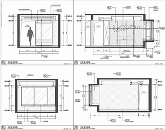 130㎡样板间CAD施工图 家装 样板房 三居室 私宅 大平层