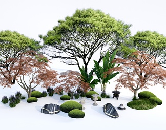 景观植物su模型下载【id:1283348】