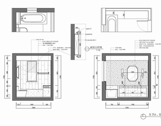 134㎡家装CAD施工图 私宅 平层 三居室 样板房