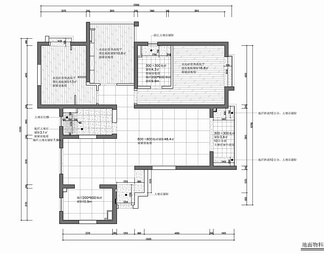 134㎡家装CAD施工图 私宅 平层 三居室 样板房