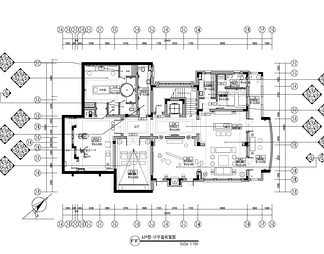 900㎡三层别墅样板房CAD施工图 家装 豪宅 别墅 大宅 洋房 样板房