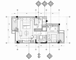 260㎡四层小别墅CAD施工图+效果图+物料表 家装 别墅 样板房 私宅 豪宅 私人会所 洋房 复式