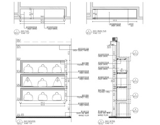 1000㎡奢侈品专卖店CAD施工图 服装店 专卖店 珠宝店 鞋包店