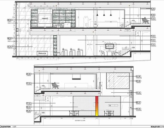 800㎡橱柜连锁店卖场展厅CAD施工图+效果图+物料表 橱柜店 橱柜卖场 橱柜展厅 橱柜连锁店