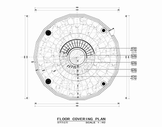 旋转楼梯CAD施工详图 弧形楼梯 异形楼梯 圆形楼梯