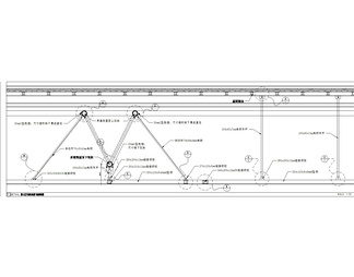 铝方通吊顶桁架转换层专项施工图