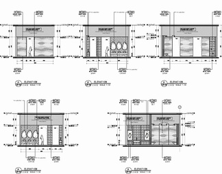 150㎡公共卫生间平立面CAD施工图 公厕 卫生间 公卫 公共卫生间 厕所