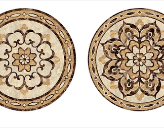 圆形水刀拼花 石材拼花 瓷砖拼花