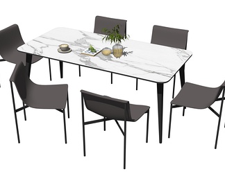 餐桌椅组合 餐桌椅 长方形餐桌