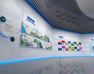 产业园区展厅 互动触摸屏 互动触摸一体机 企业LOGO墙