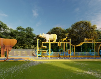 儿童游乐区儿童景墙游乐设施
