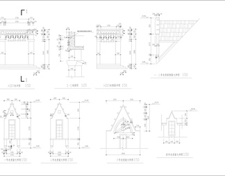 三层坡顶天都城法国古堡建施