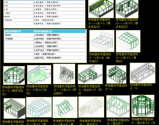 钢化玻璃阳光房cad施工图