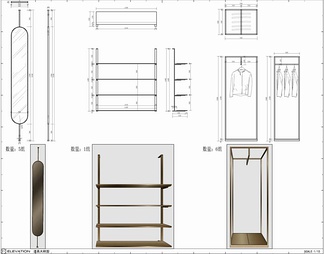 140㎡高端服装定制店CAD施工图 服装店 定制店 专卖店