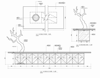 玉器展示办公会所CAD施工图+效果图 展厅 陈列厅 会所 办公室