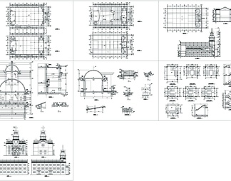 三层教堂建筑详图