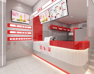 网红奶茶店 甜品店设计