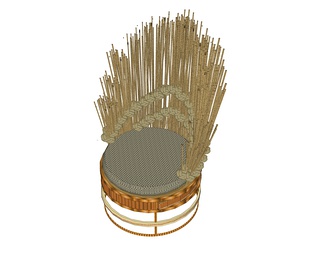 竹编椅