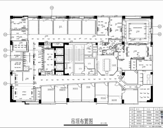 1000㎡地产公司办公室CAD施工图 办公室 办公区 会议室