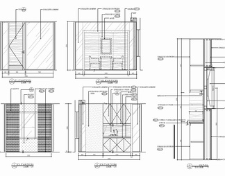 200㎡办公室CAD施工图 办公室 办公区 会议室